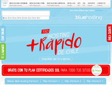 Tablet Screenshot of bluehosting.cl